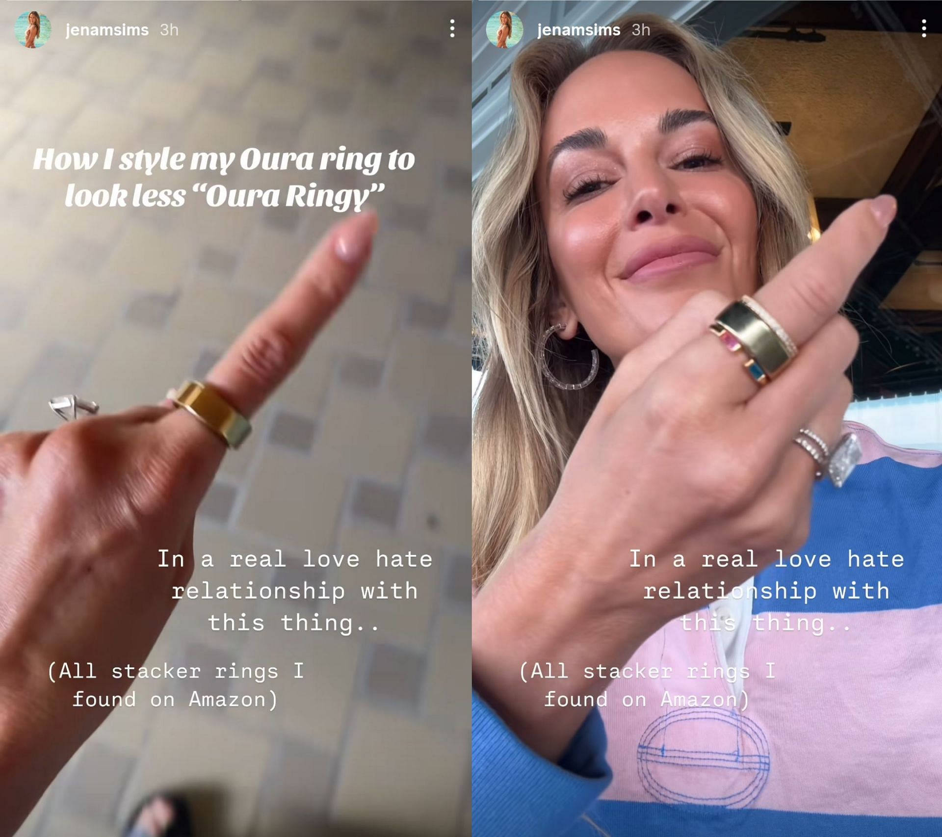 Stills from Jena Sims' Instagram video story on June 19, 2025 - Source- via @jenamsims on Instagram